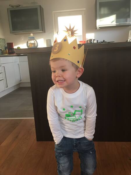 Henri mit Geburtstagskrone